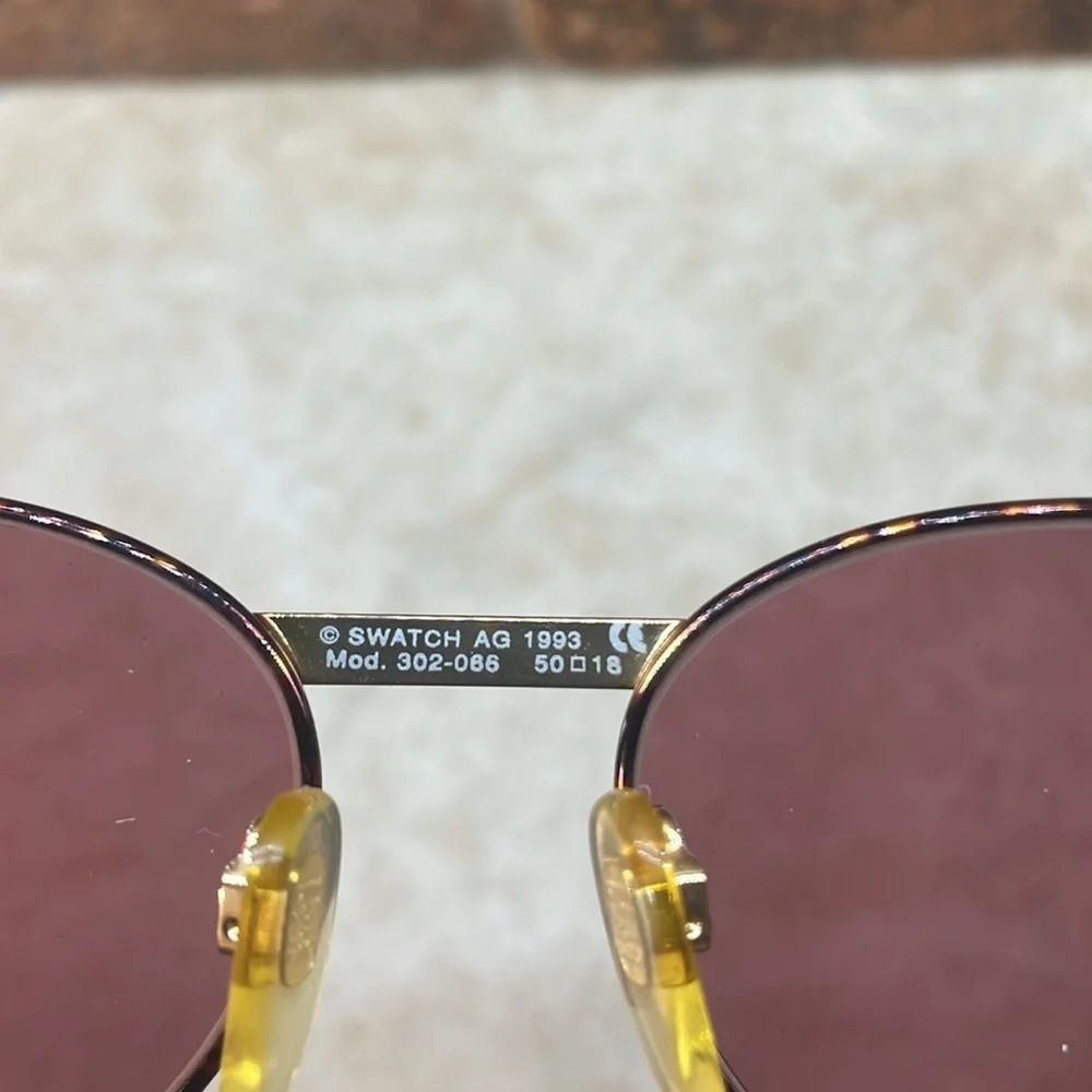 Swatch Sunglasses AG 1993 Mod.302-086 Gold Tone - Picture 6 of 14